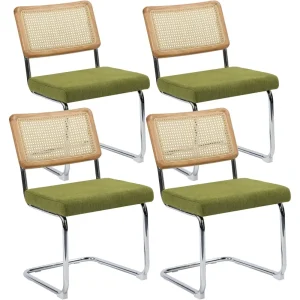 Modern Cesca Cane Dining Chairs, Set of 4,