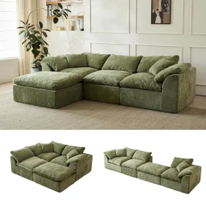 109" Modern Cloud L-Shaped 3-Seater