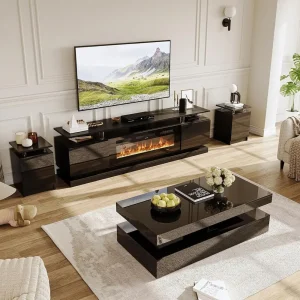 Modern 4-Piece Living Room Furniture Set: