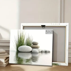 1Zen Stone And Grass Minimalist Zen Calligraphy Wall Art Poster