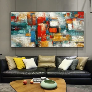Handpainted Abstract Oil Painting On Canvas Wall Art